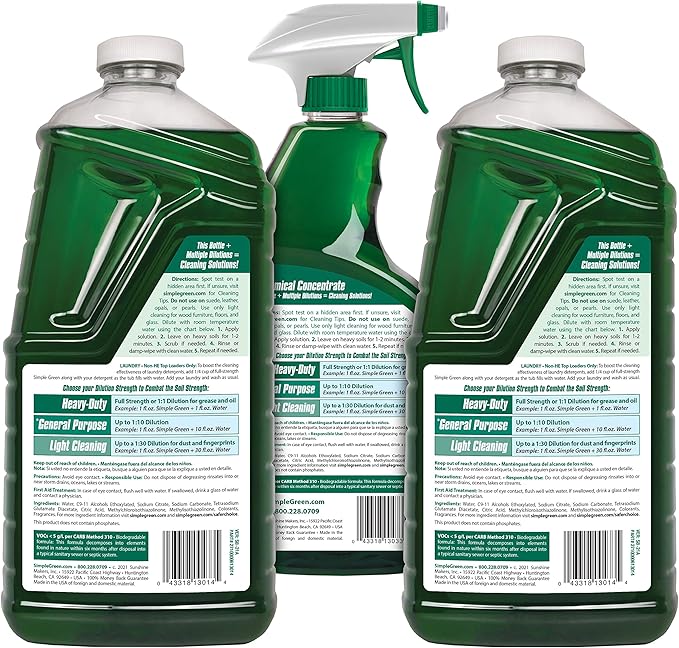 Simple Green All-Purpose Cleaner Spray and Refill, Green, 3 Piece Set, Original, 1 Count