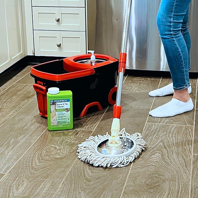 Neutral Formula for Stonetech Stone & Tile Cleaner Spray, Ready-to-Use Daily Surface Grout Cleaner, Use on Natural Stone and Porcelain, Safe and Non-Abrasive Formula for Kitchen & Bathroom, 128 oz