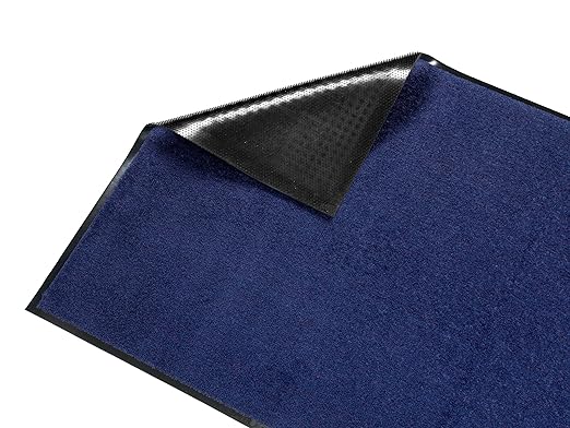 Guardian Platinum Series Indoor Wiper Floor Mat, Rubber with Nylon Carpet, 4'x7', Blue